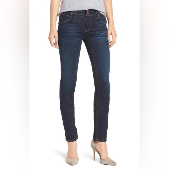 Hudson Jeans Collin Skinny Jeans in Dark Indigo Blue Size 25 - Picture 1 of 7
